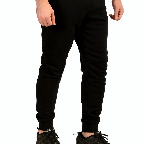 Versace Men's Black & White Logo Medusa Head Sweat Track Pants US L IT 52 - Picture 2 of 6